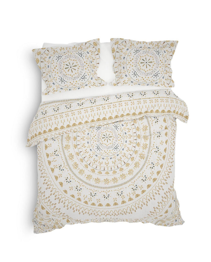 Heckett Lane Dekbedovertrek Katoen Satijn Barbola - bone brown