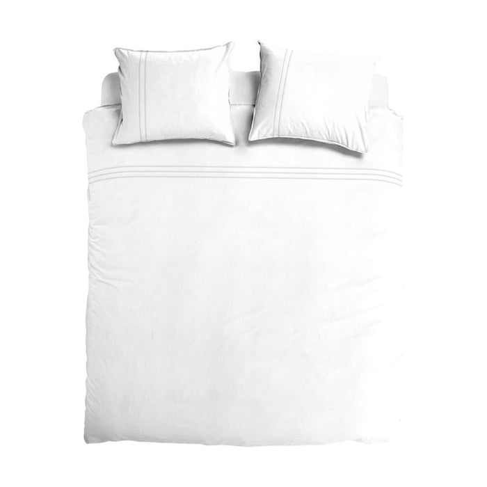 Egyptisch Katoen effen - Wit Maat: Lits-jumeaux (240 x 200|220 cm)