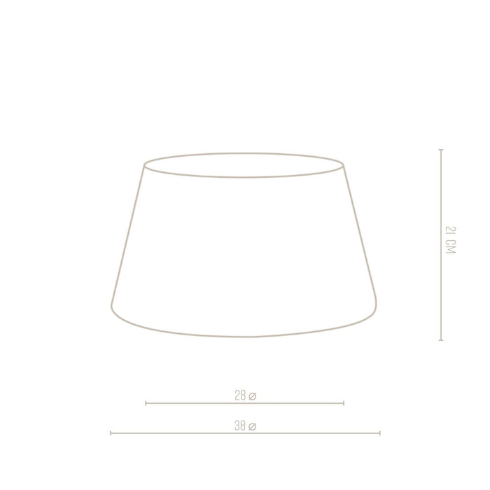 Riviera Maison Lampenkap rond schuin met zwarte rand - Linen - Wit