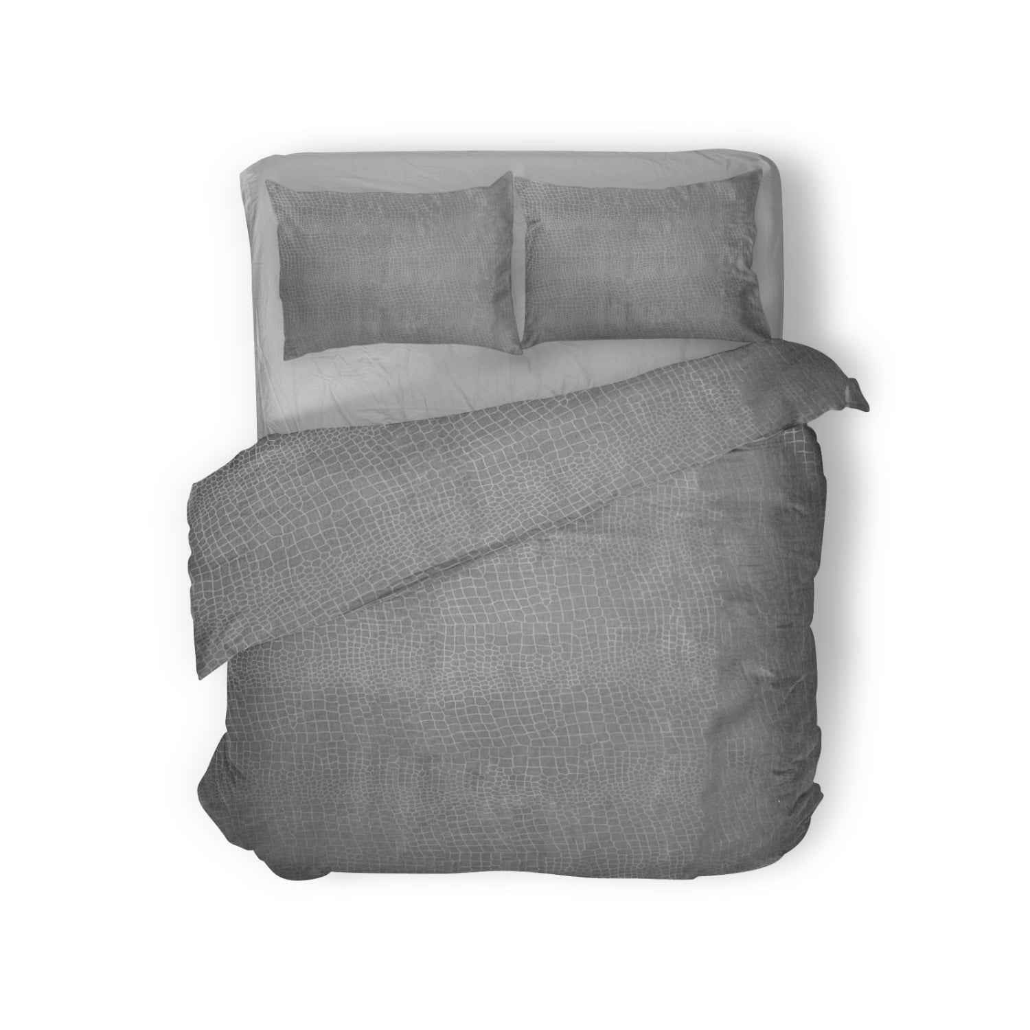 Elegance Dekbedovertrek Embossed Snake - anthracite