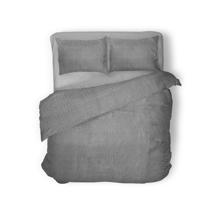 Elegance Dekbedovertrek Embossed Snake - anthracite