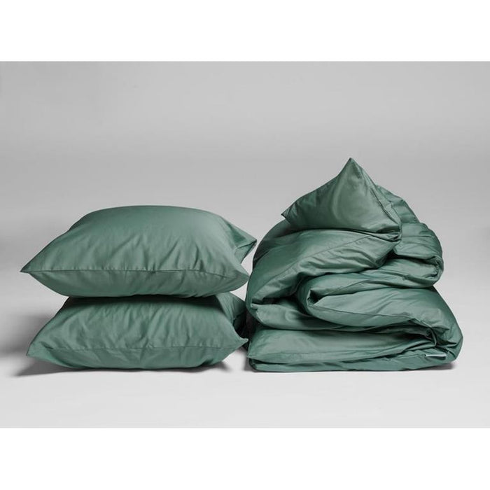 Yumeko Dekbedovertrek Katoensatijn Groen - 200 x 220 cm