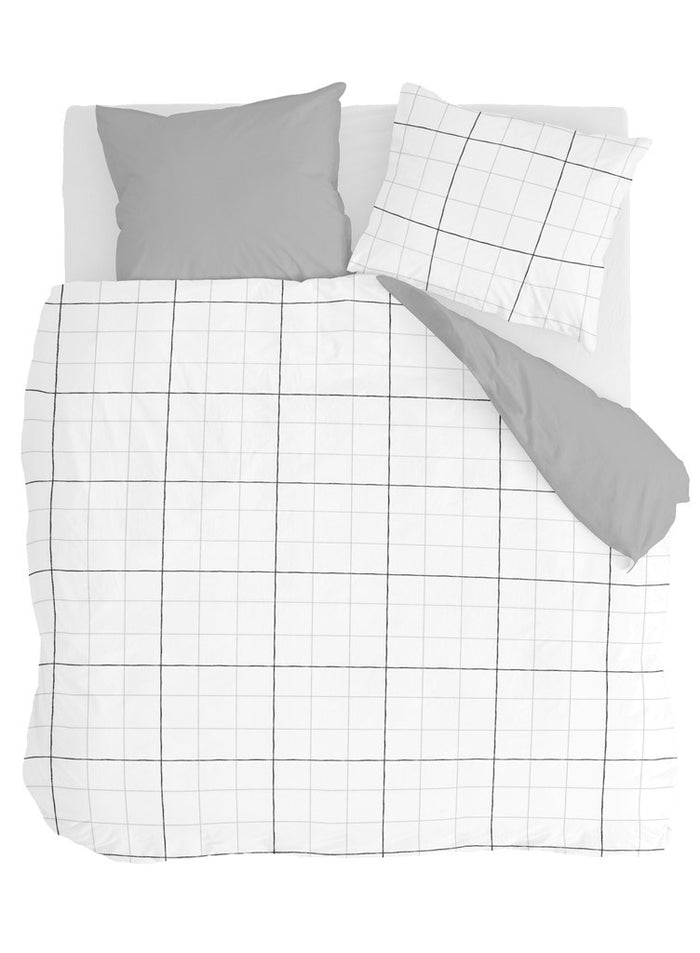 Walra - Dekbedovertrek Four-Square - 240x220 - Wit