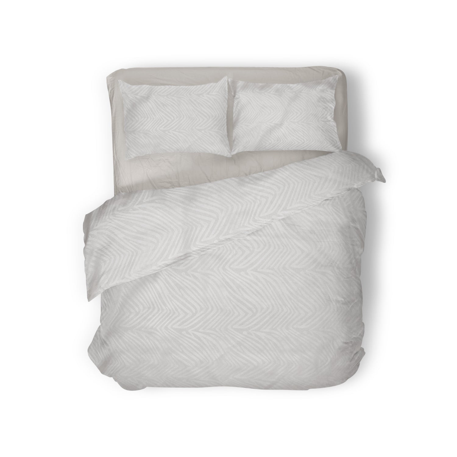 Elegance Dekbedovertrek Embossed Zebra - light grey