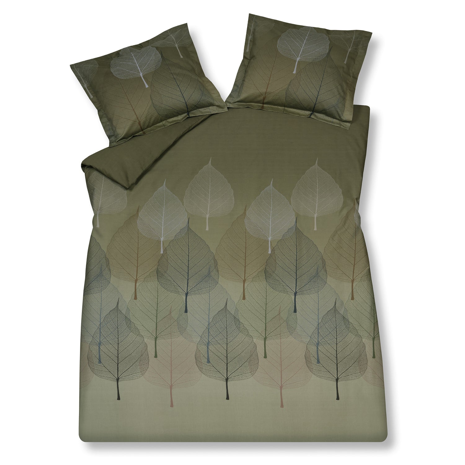 Vandyck Dekbedovertrek PLANTY Oak Green 240x220 cm (satijnkatoen)