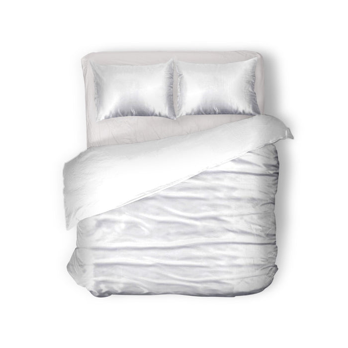 Elegance Silk Dekbedovertrek Glans Satijn white