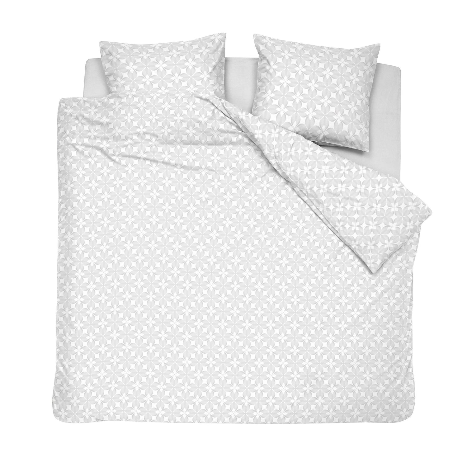 Cinderella Lilou - Dekbedovertrek - Satijn - 200x200|220 cm - White