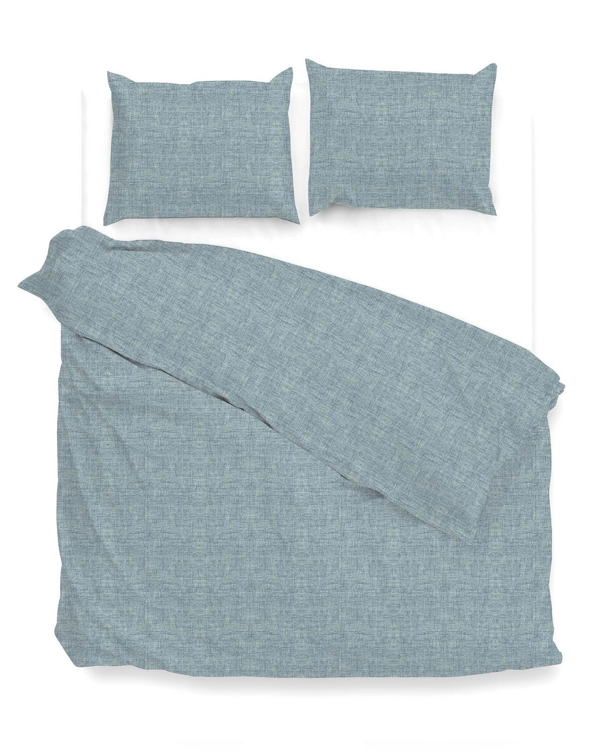 Zo Home Dekbedovertrek Katoen Lino Linnen Look stone blue