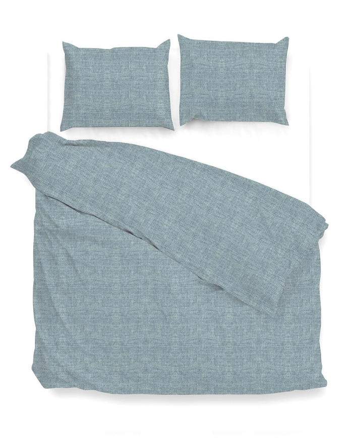 Zo Home Dekbedovertrek Katoen Lino Linnen Look stone blue