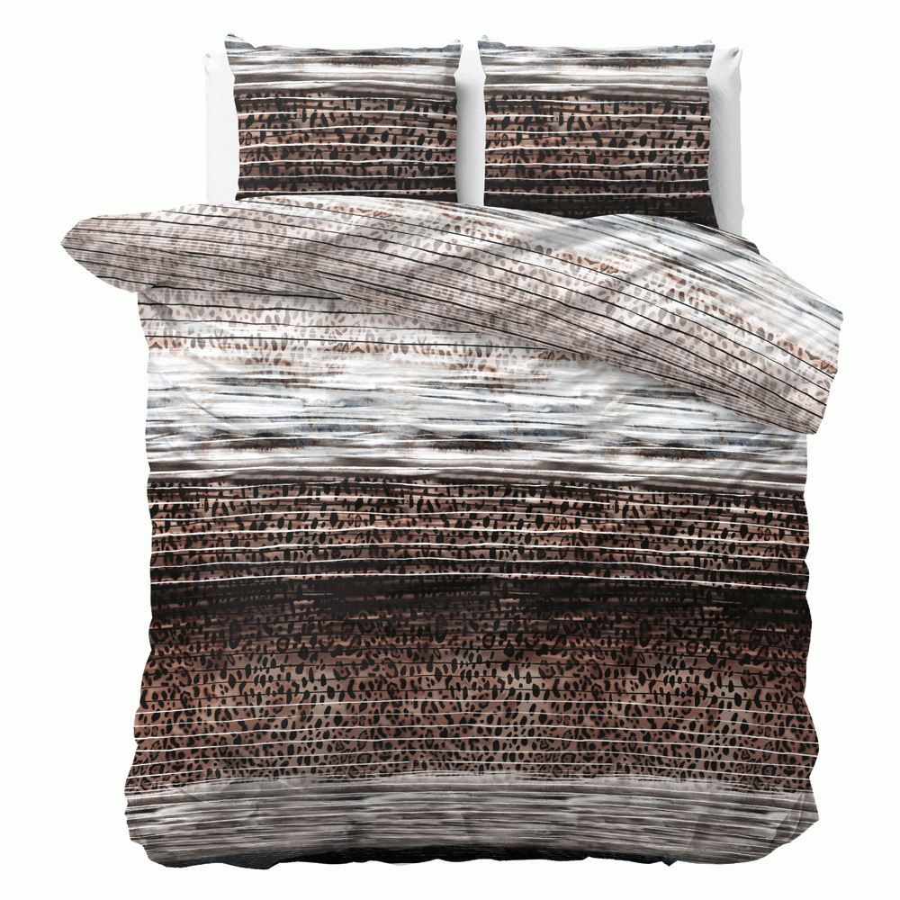 Sleeptime Dekbedovertrek Panther Style Taupe-140x200|220
