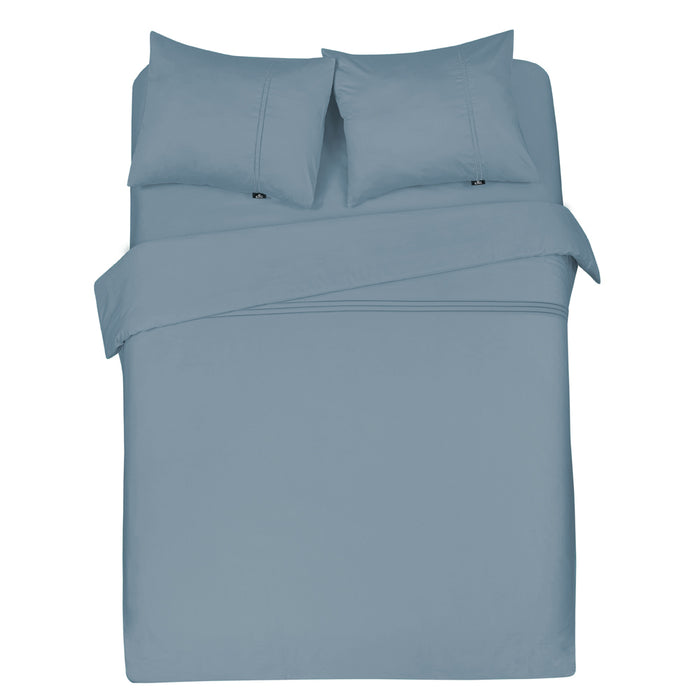 Luxe dekbedovertrek King - 300 TC topkwaliteit - 200x200|220 - blauw