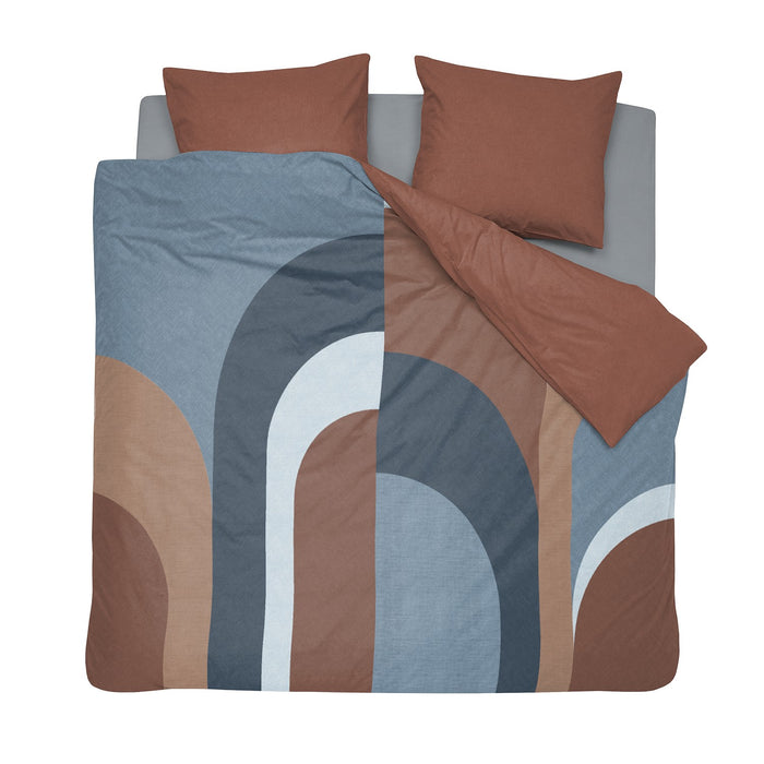 Damai Arc - Dekbedovertrek - Katoen - 200x200|220 cm - Brown