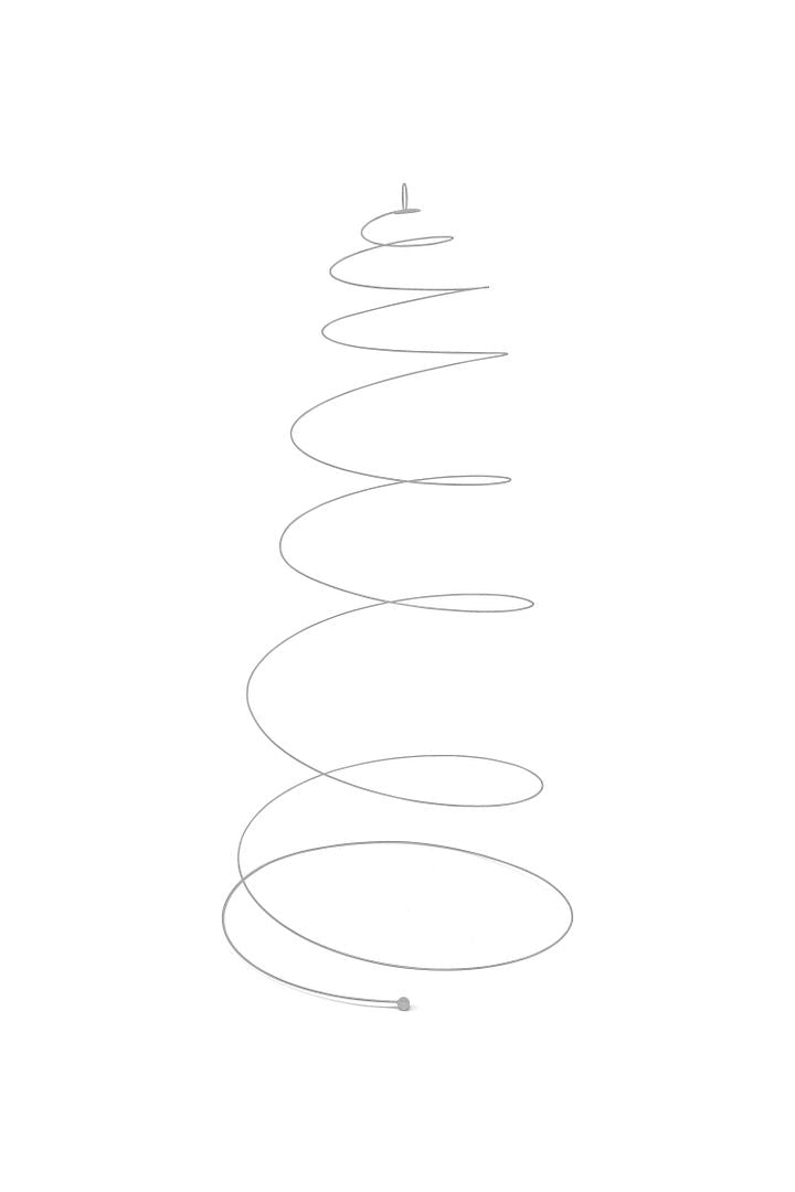 vtwonen Spiraal Kerstboom Metaal - Kerstdecoratie - Zilver - 80cm
