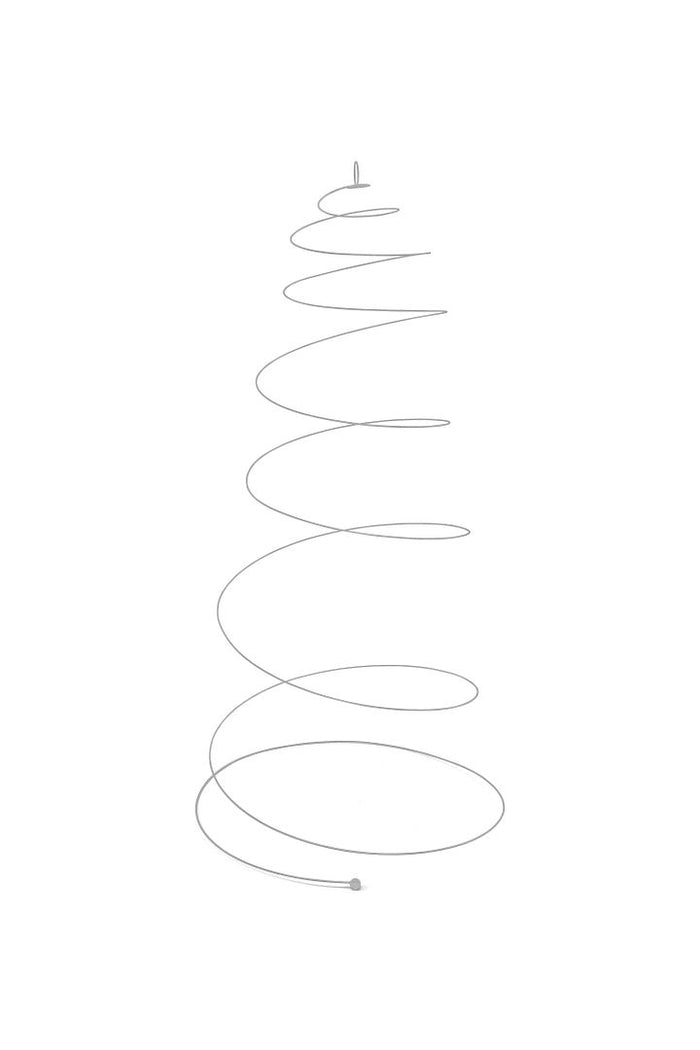 vtwonen Spiraal Kerstboom Metaal - Kerstdecoratie - Zilver - 80cm