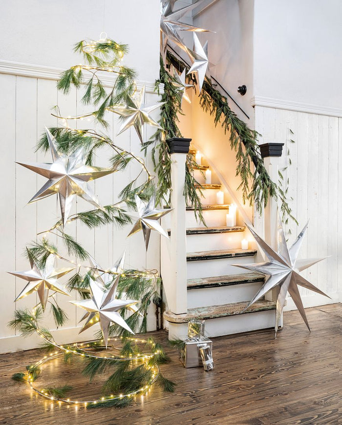 vtwonen Spiraal Kerstboom Metaal - Kerstdecoratie - Zilver - 80cm