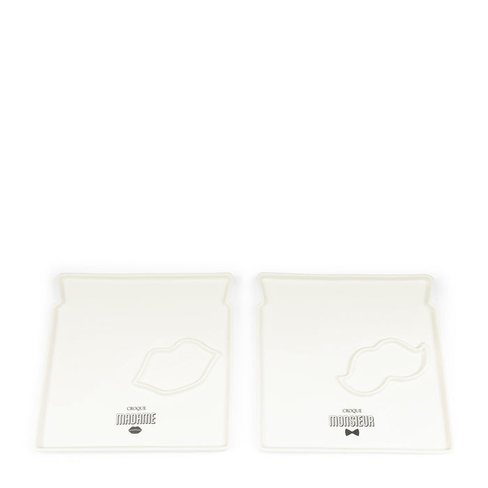 Riviera Maison Borden set wit, bord- Croque Madame & Monsieur 2 stuks