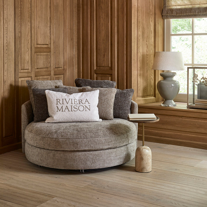 Riviera Maison Lampenkap wit, Teddy stof - Bouclé (ØxH) 45x25