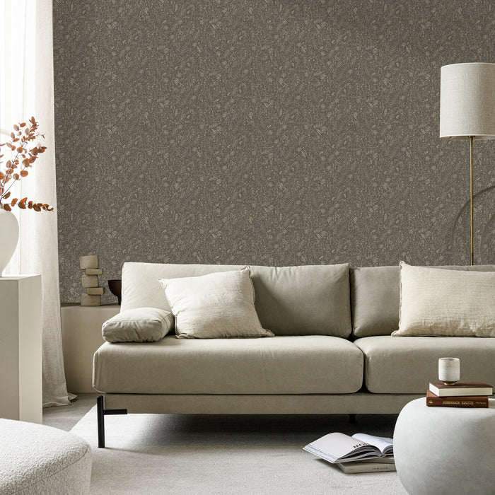 vtwonen vliesbehang Twigs Soil Gold