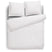 Eleganzzz Dekbedovertrek Flanel Uni wit
