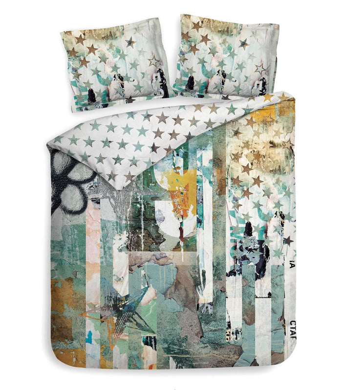 Heckett Lane Dekbedovertrek Katoen Satijn Andy - multi