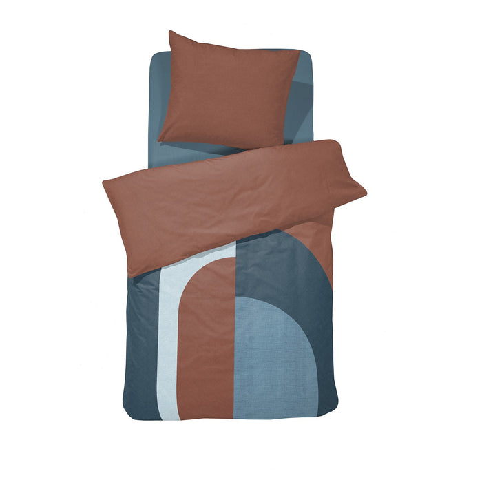 Damai Arc - Dekbedovertrek - Katoen - 140x200|220 cm - Brown