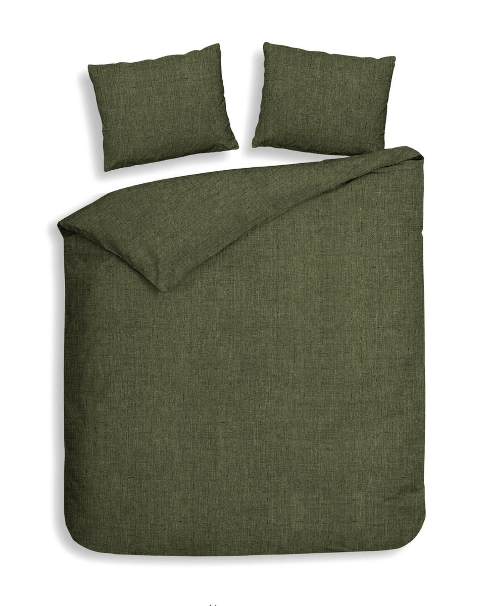 Heckett Lane Dekbedovertrek Flanel Franela - hunter green