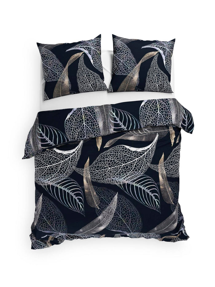 Heckett Lane Dekbedovertrek Flanel Liba - oil black