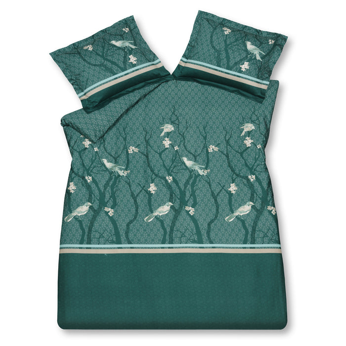 Vandyck Dekbedovertrek SMALL BIRDS Mint Green 240x220 cm