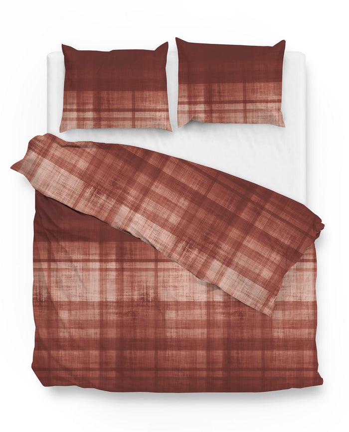 Zo Home Dekbedovertrek Flanel Marley - rio red