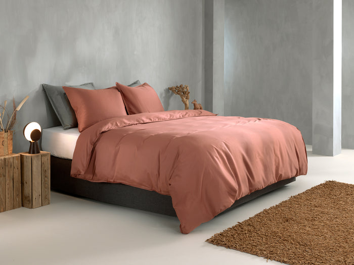 Zo Home Dekbedovertrek Katoen Satijn Satinado Uni - canyon rose