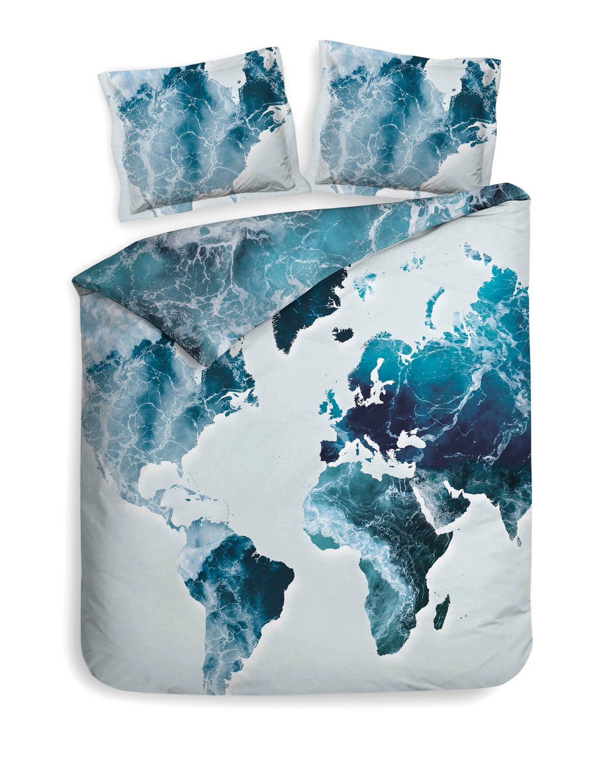 Heckett Lane Dekbedovertrek Katoen Satijn Camil - continent blue