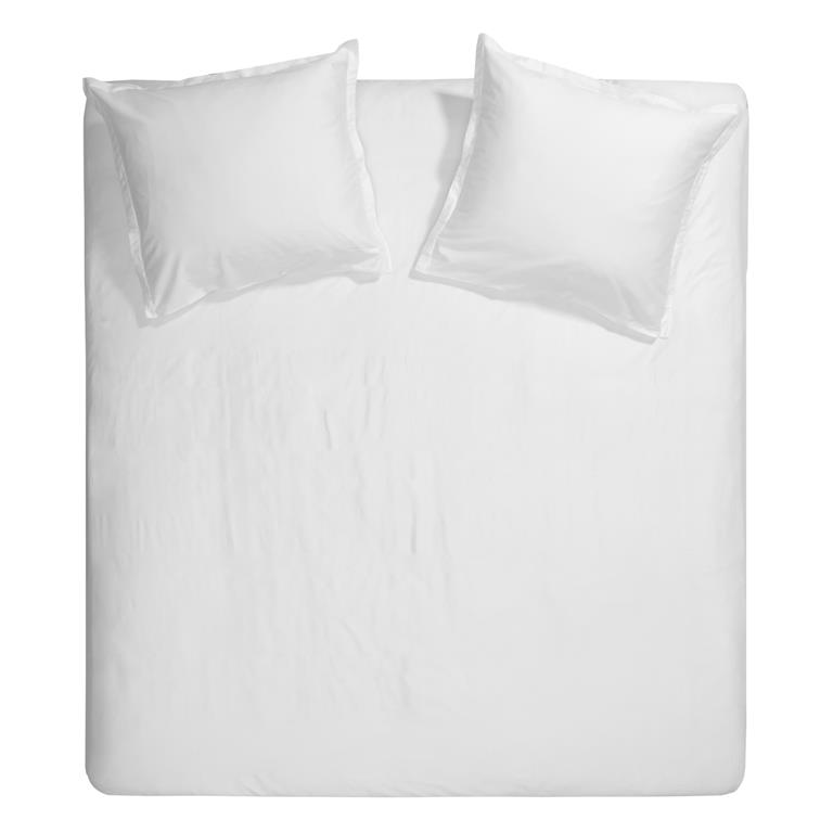 Cinderella Uni Katoensatijn Dekbedovertrek 260 x 200|220 cm - Wit