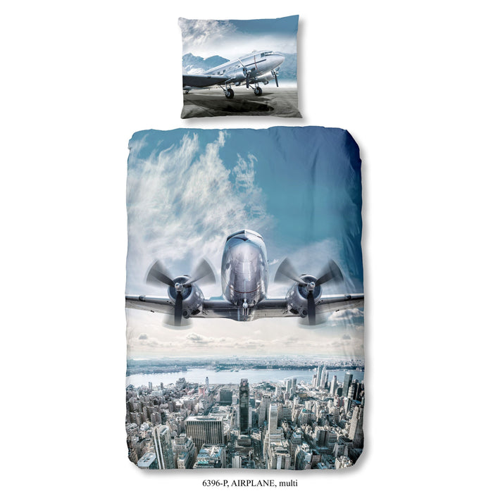 Good Morning  Dekbedovertrek Katoen Airplane multi