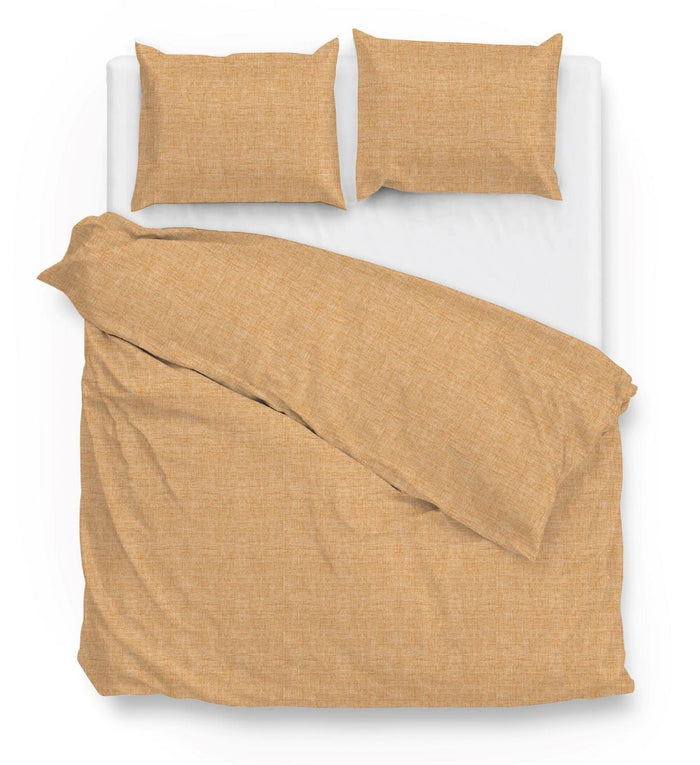 Zo Home Dekbedovertrek Katoen Lino Linnen Look ochre yellow