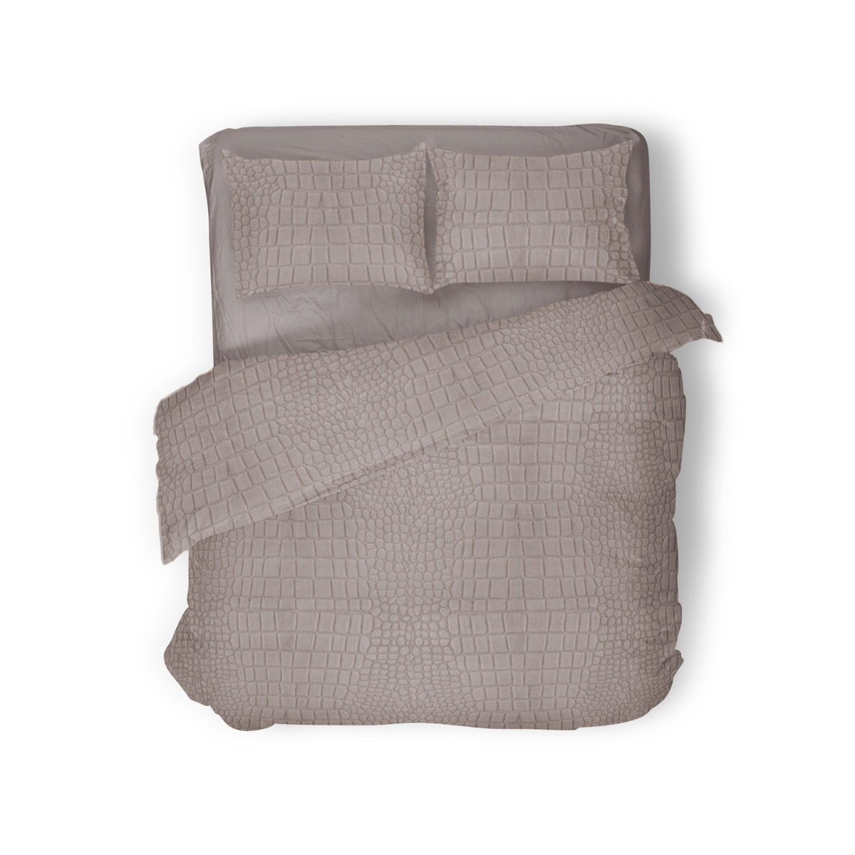 Eleganzzz Dekbedovertrek Micro Mink Crocodile - sand