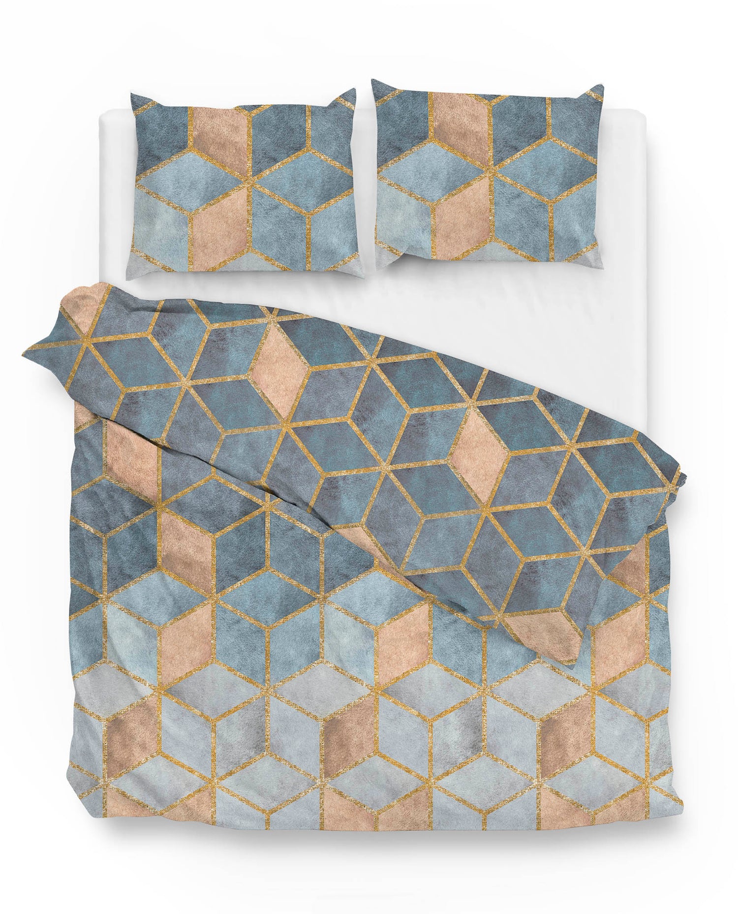 Zo Home Dekbedovertrek Flanel Makalo - blauw