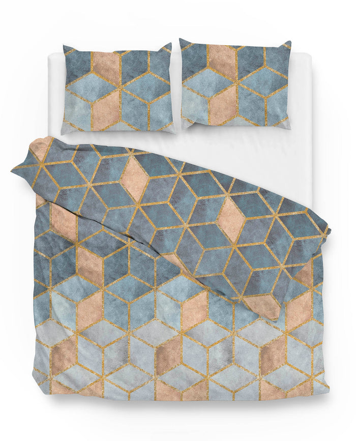 Zo Home Dekbedovertrek Flanel Makalo - blauw