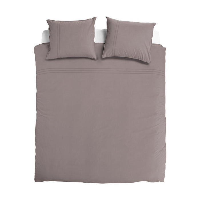 Egyptisch Katoen effen - Taupe Maat: Lits-jumeaux (240 x 200|220 cm)