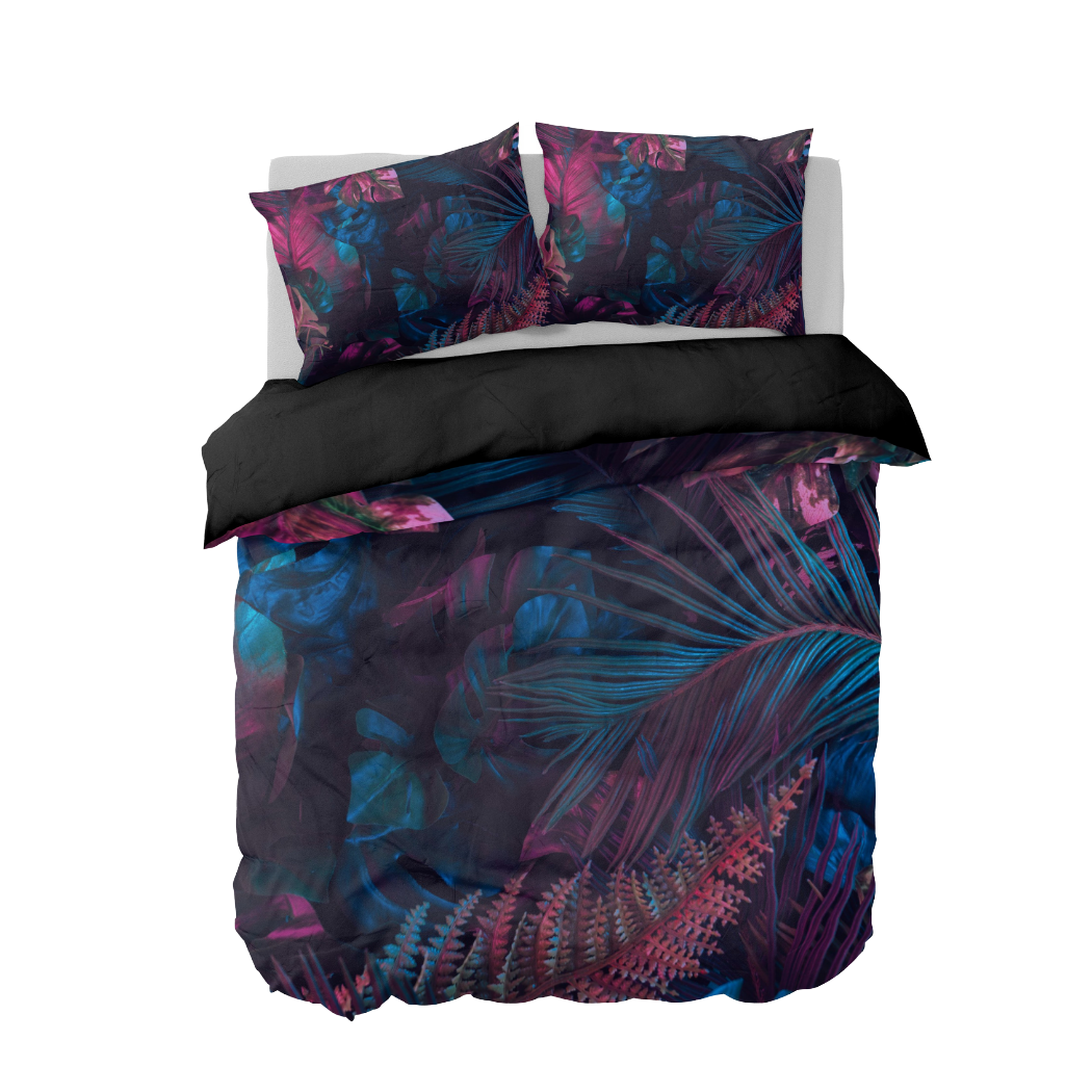 Y-NOT Vivid Jungle Style Leaves Dekbedovertrek 240 x 240 cm