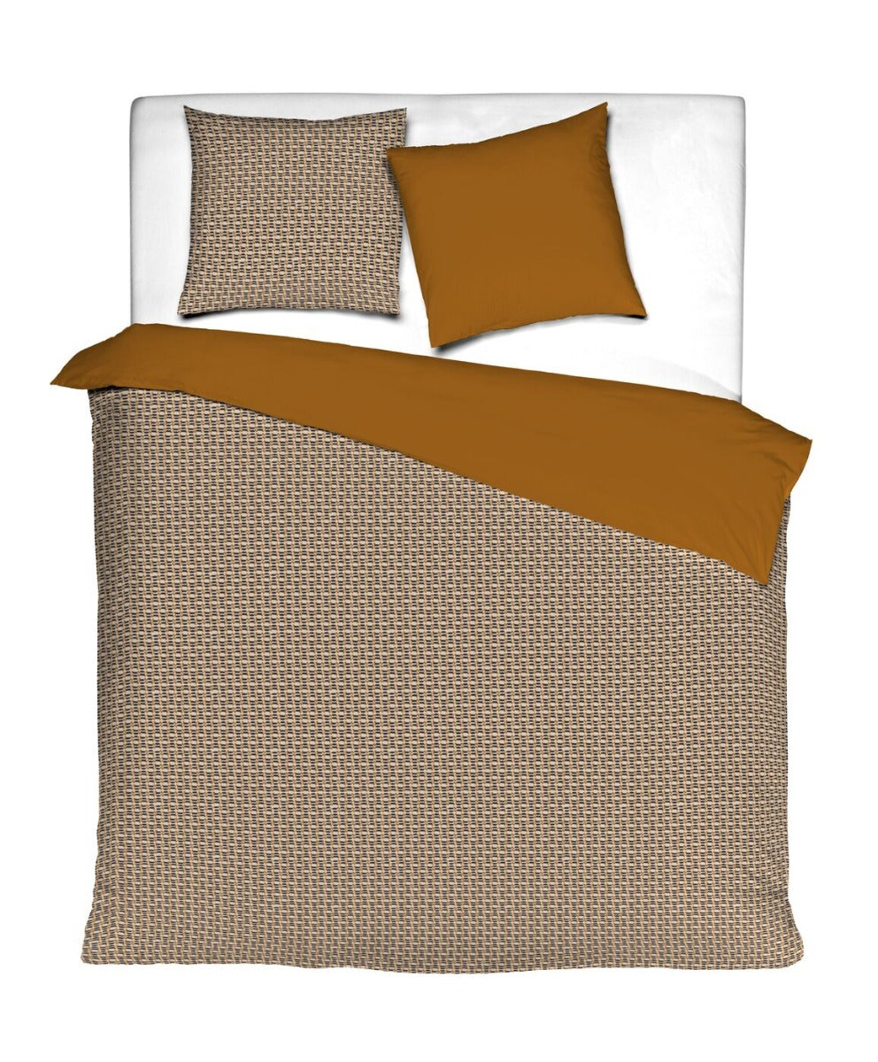 Mistral Home-Dekbedovertrek-100%Katoen satijn-260x240+2x65x65cm-Oker