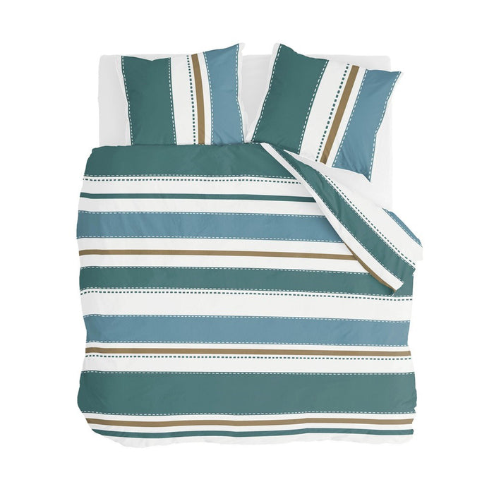 Walra - Dekbedovertrek Stripes & Stitches - 240x220 - Groen