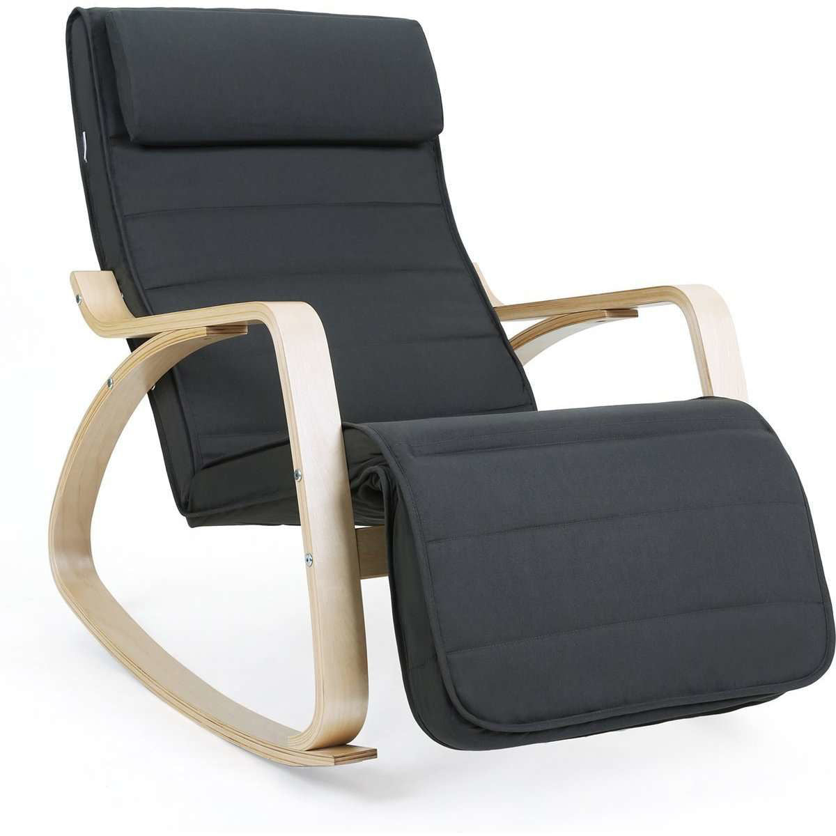 Nancy's Schommelstoel Met Voetensteun - modern - Grijs