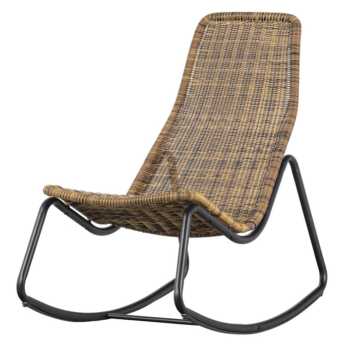 WOOOD Tom Schommelstoel Buiten - Rattan - Naturel - 97x51x95