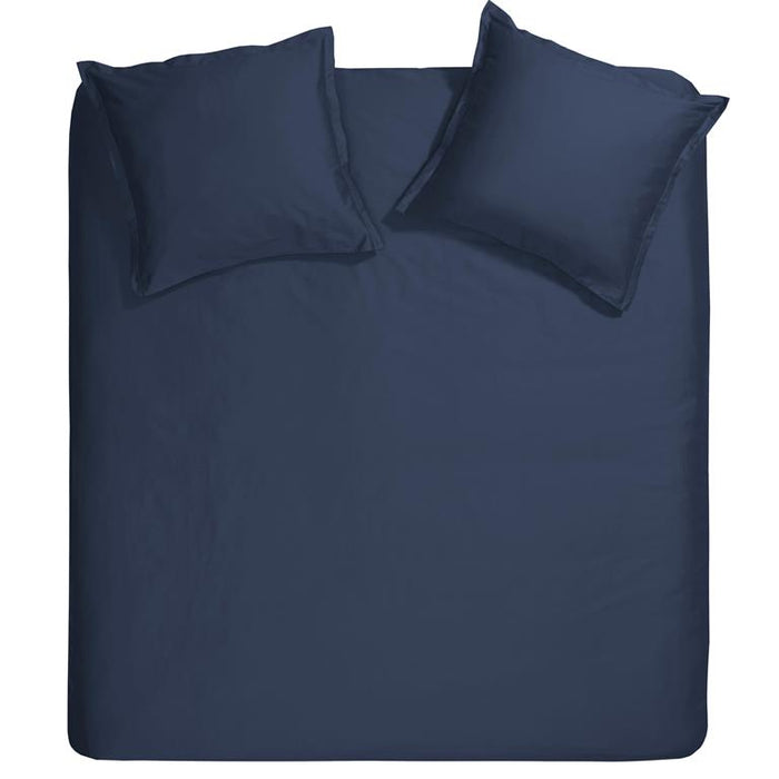 Cinderella Uni Katoensatijn Dekbedovertrek 260 x 200|220 cm - Marine