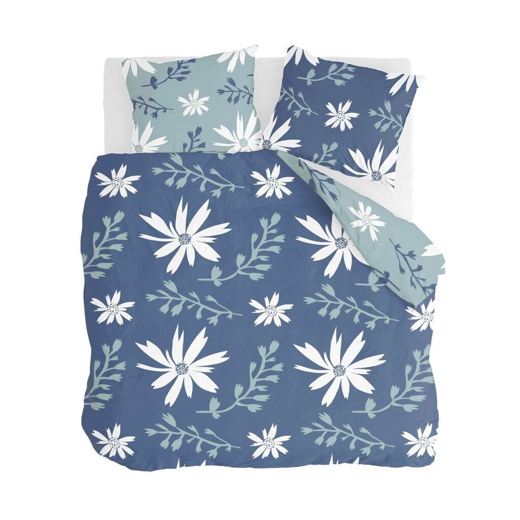 Walra - Dekbedovertrek Favorite Flowers - 240x220 - Blauw | Jade