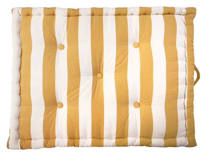 Mistral Home Palletkussen-Zitkussen-80x60x12 cm-Gestreept geel wit