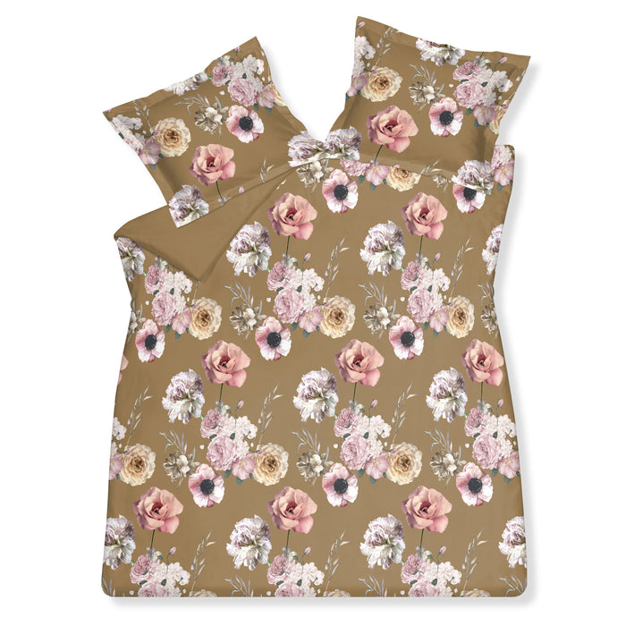 Vandyck Dekbedovertrek FOLIAGE Sandy Gold 200x220 cm (satijnkatoen)