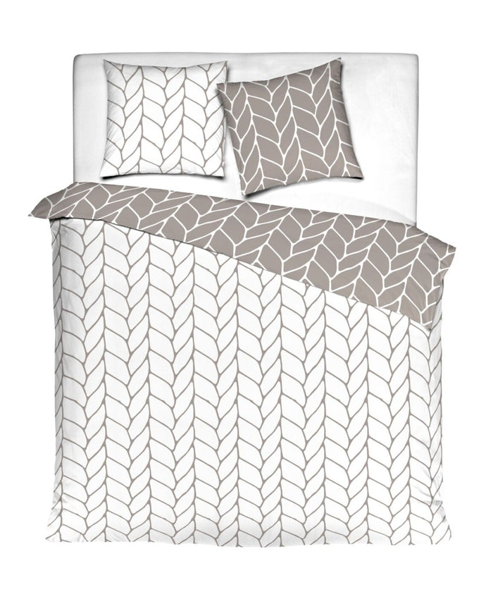 Mistral Home-Dekbedovertrek-100% katoen flanel-200x200+2x65x65cm-Grijs