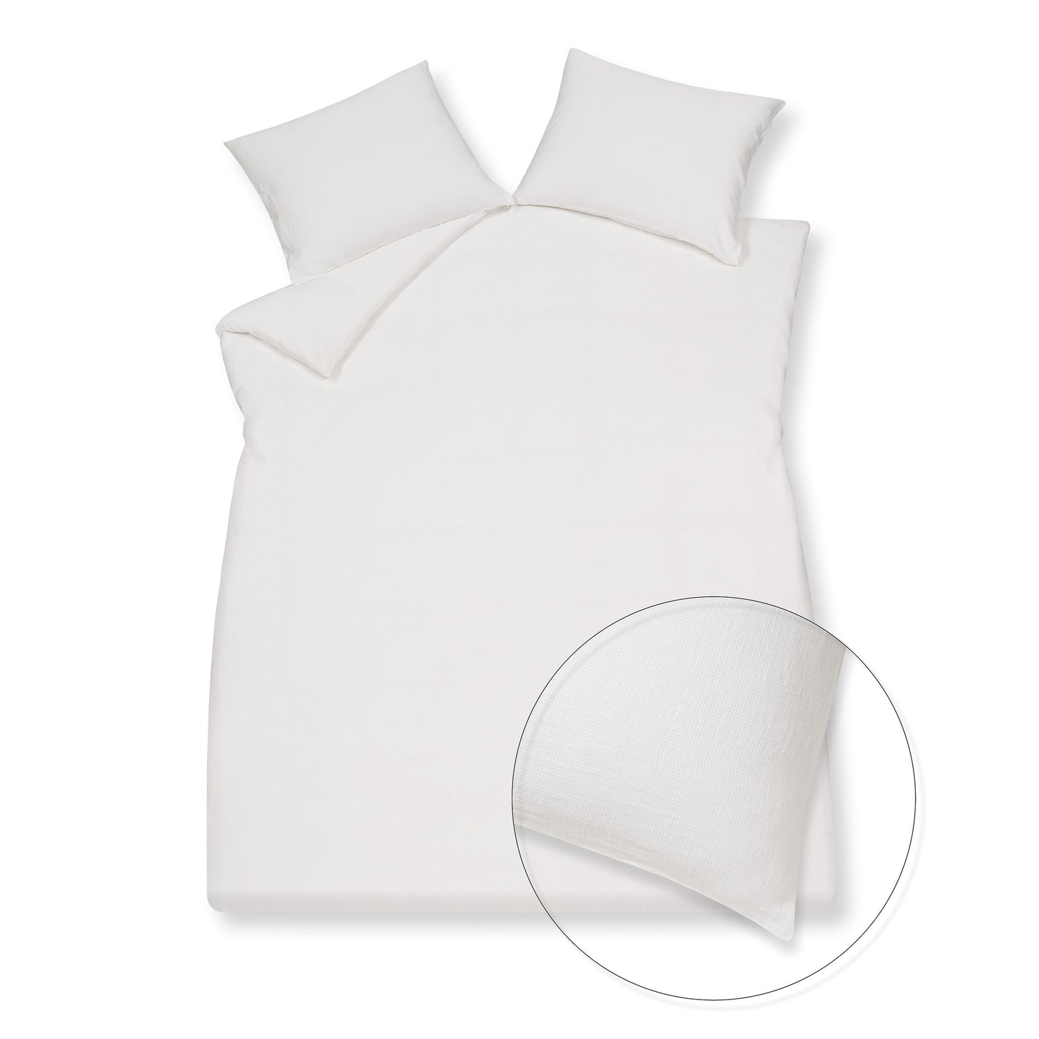 Vandyck - Dekbedovertrek PURE 57 White 240x220 cm (linnen | satijnkato