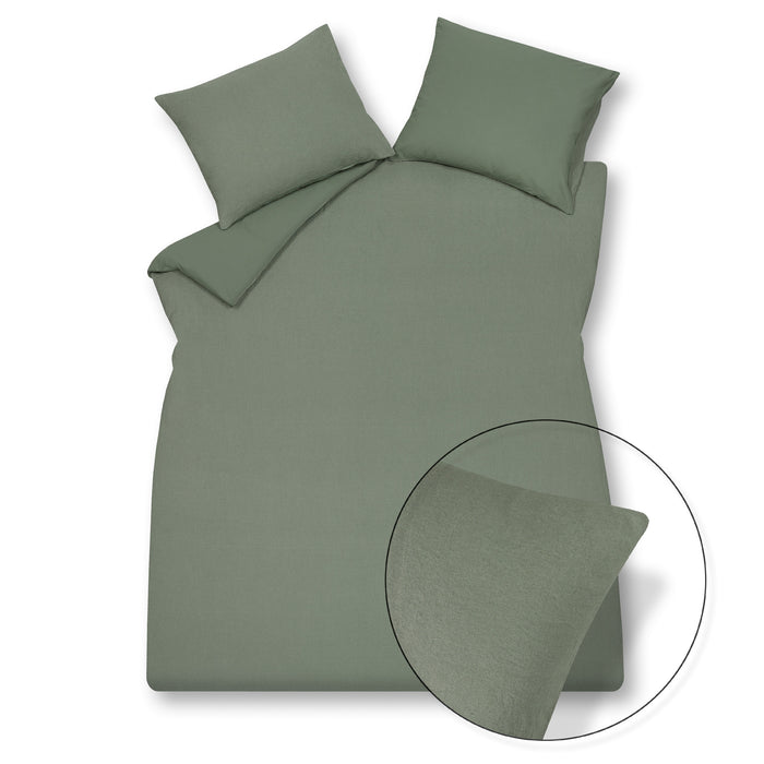 Vandyck Dekbedovertrek PURITY 79 Olive 240x220 cm (linnen | katoen)